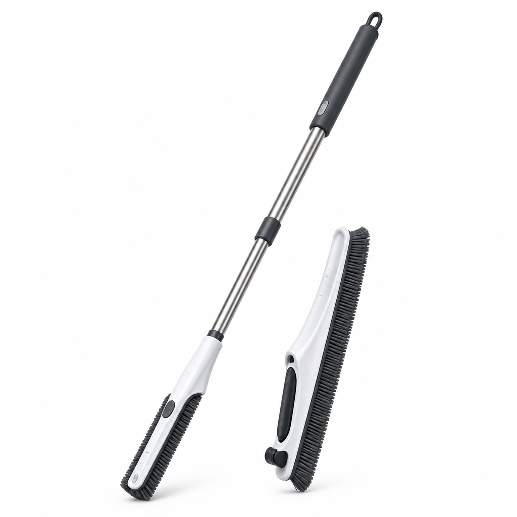 FlexReach Pro 2-in-1 Telescopic Gap Cleaning Brush — Professional Stainless Steel Extendable Handle with Detachable Hard Bristle Head for Deep Cleaning Grout, Window Tracks, Kitchen Stove Gaps & Bathroom Dead Corners