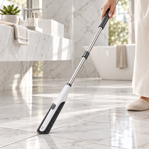 FlexReach Pro 2-in-1 Telescopic Gap Cleaning Brush — Professional Stainless Steel Extendable Handle with Detachable Hard Bristle Head for Deep Cleaning Grout, Window Tracks, Kitchen Stove Gaps & Bathroom Dead Corners