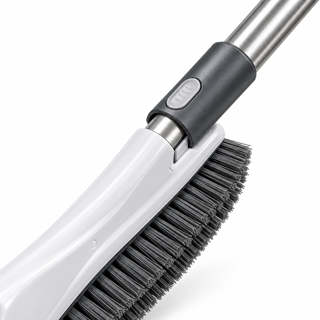 FlexReach Pro 2-in-1 Telescopic Gap Cleaning Brush — Professional Stainless Steel Extendable Handle with Detachable Hard Bristle Head for Deep Cleaning Grout, Window Tracks, Kitchen Stove Gaps & Bathroom Dead Corners